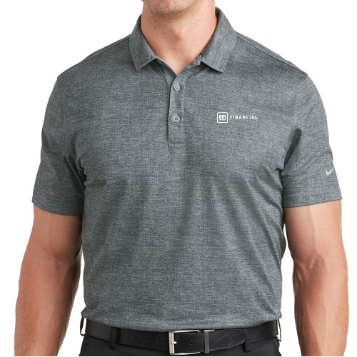 Nike Charcoal Dri Fit Crosshatch Polo-GM Financial Horizontal