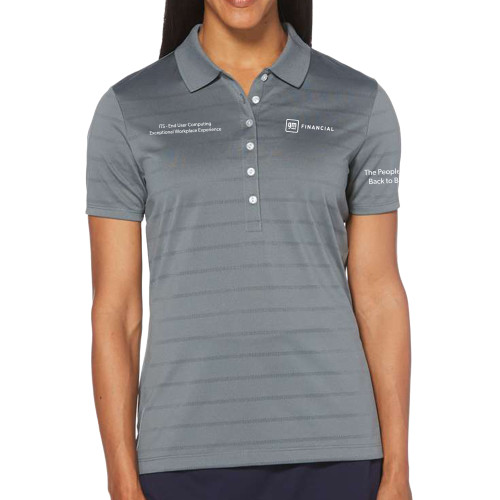 Callaway Womens Steel Grey Opti Vent Polo-GM Financial Horizontal