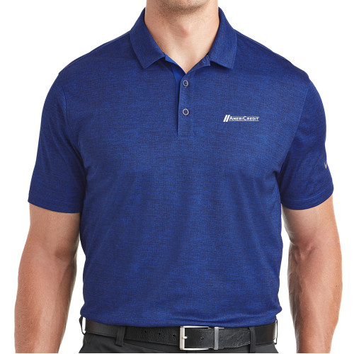 Nike Royal Dri Fit Crosshatch Polo-AmeriCredit