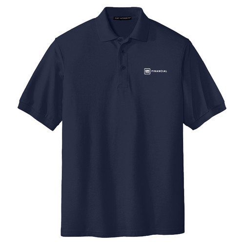 Extended Navy Silk Touch Polo-GM Financial Horizontal