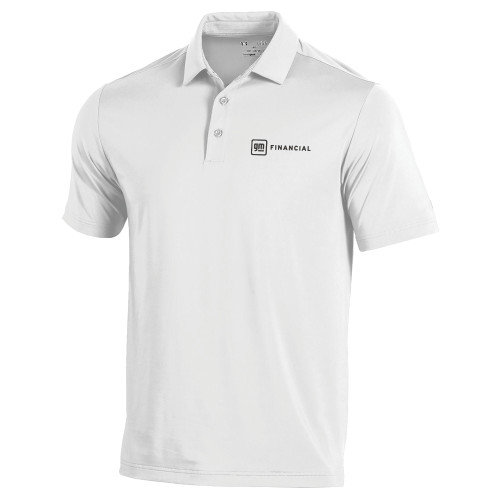 Under Armour White T2 Performance Polo-GM Financial Horizontal