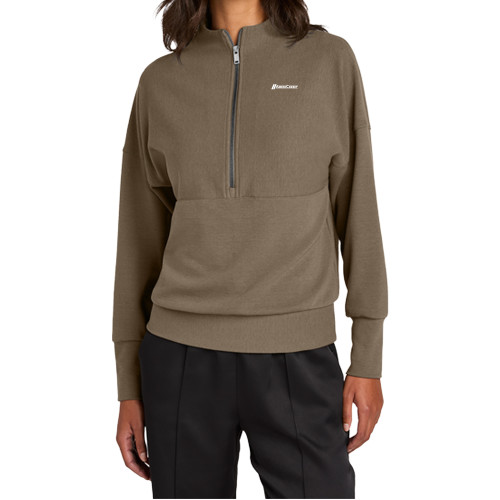 Mercer+Mettle Womens Warm Taupe 1/4 Zip-AmeriCredit