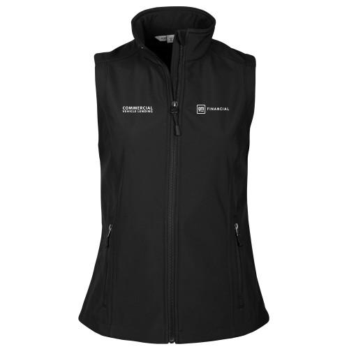 Womens Black Core Softshell Vest-GM Financial Horizontal