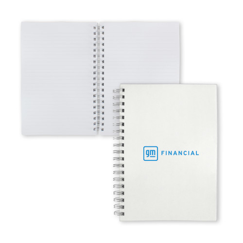 Clear 7 x 10 Spiral Journal Notebook-GM Financial Horizontal