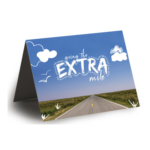 Blank Note Card w/ Envelope Going The Extra Mile-