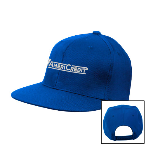 Royal Flat Bill Snapback Hat-AmeriCredit