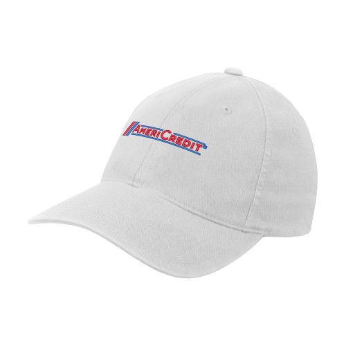 White Flexfit Structured Low Profile Hat-AmeriCredit