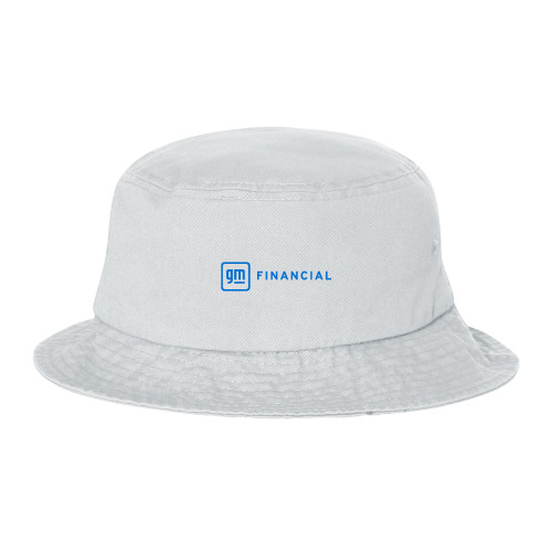 Sportsman White Bucket Hat-GM Financial Horizontal