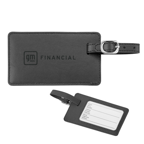 Neoskin Black Luggage Tag-GM Financial Horizontal Engraved