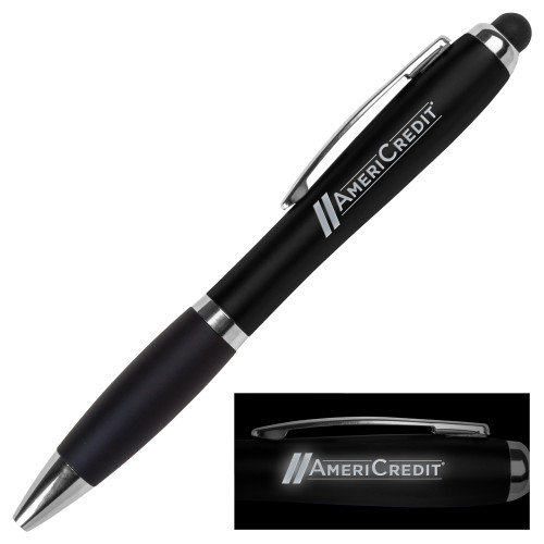 LIGHT UP LOGO Black Stylus Pen-AmeriCredit Engraved