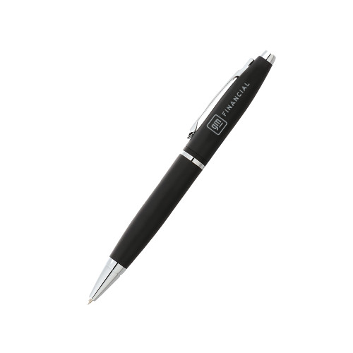 Cross Calais Matte Black Ballpoint Pen-GM Financial Horizontal Engraved