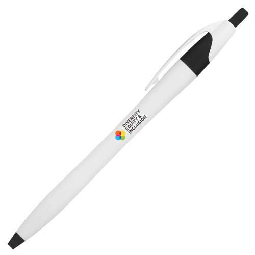 Dart White/Black Pen w/Blue Ink-Diversity Equity and Inclusion