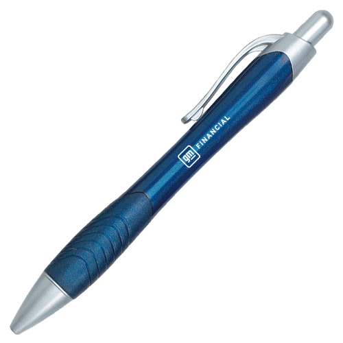 Metallic Mykonos Navy Pen-GM Financial Horizontal