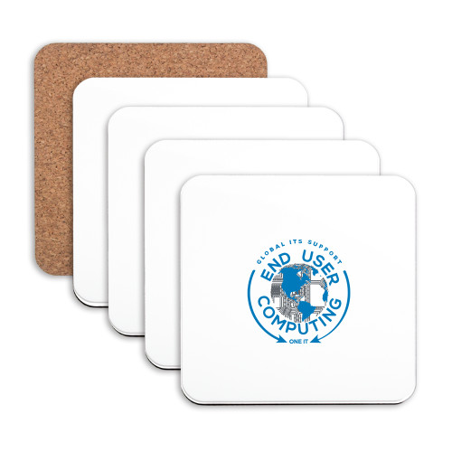 Hardboard Coaster w/Cork Backing 4/set-One It - End User Computing