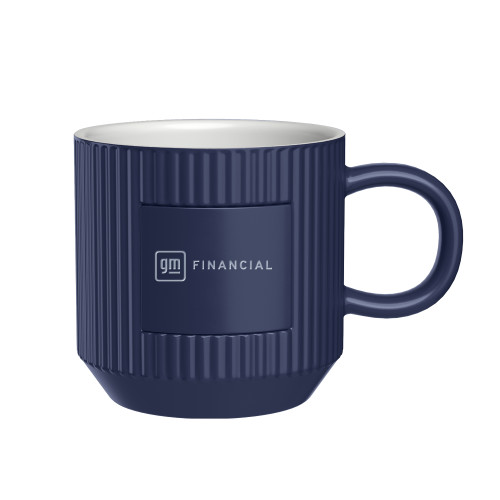 First Light Navy Ceramic Mug-GM Financial Horizontal Engraved