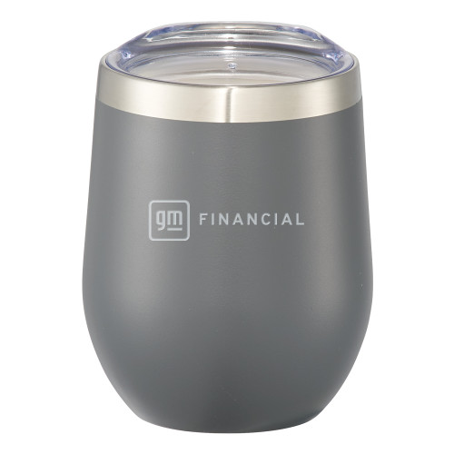 Corzo Vacuum Insulated Charcoal Cup 12oz-GM Financial Horizontal Engraved