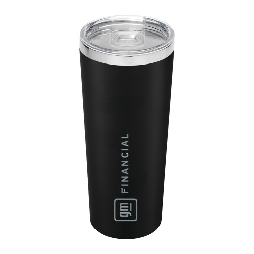 Thor Vacuum Insulated Black Tumbler 22oz-GM Financial Horizontal Engraved