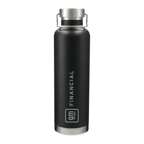 Thor Copper Vacuum Insulated Black Bottle 32oz-GM Financial Horizontal Engraved