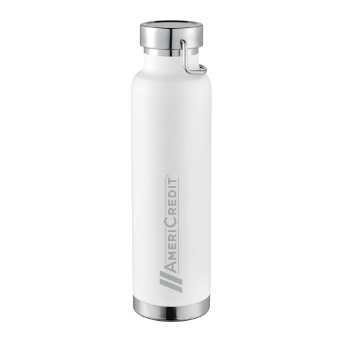 Thor Copper Vacuum Insulated White Bottle 22oz-AmeriCredit Engraved