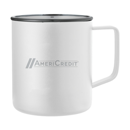 Rover Camp Vacuum Insulated White Mug 14oz-AmeriCredit Engraved