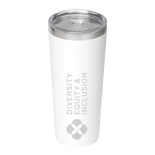 Thor Vacuum Insulated White Tumbler 22oz-Diversity Equity and Inclusion Engraved