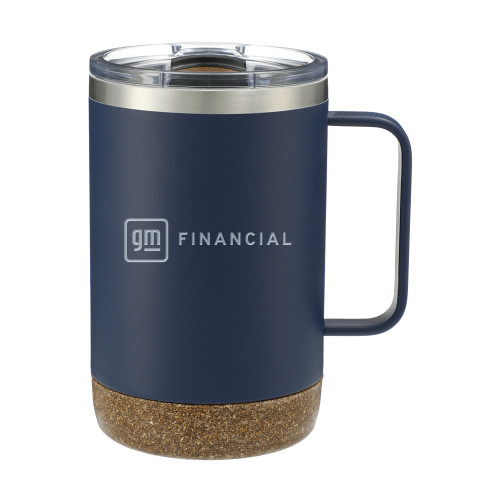 Valhalla Vacuum Insulated Camp Navy Mug 14oz-GM Financial Horizontal Engraved