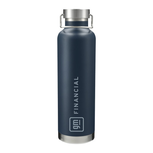 Thor Copper Vacuum Insulated Navy Bottle 32oz-GM Financial Horizontal Engraved