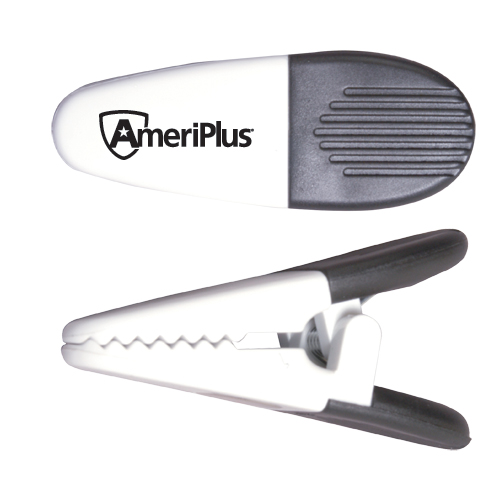 White Crocodile Clip/Magnet-AmeriPlus