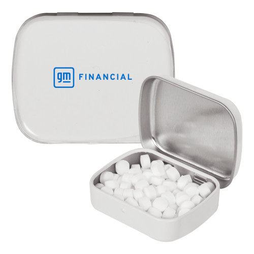White Rectangular Peppermint Tin-GM Financial Horizontal
