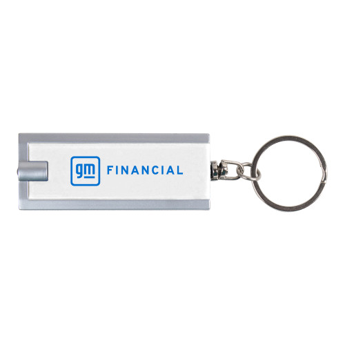 Turbo White Flashlight Key Holder-GM Financial Horizontal