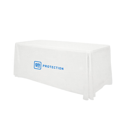 White 6 foot Table Throw-Gm Protection