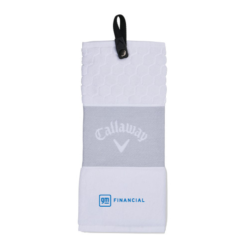 Callaway White Trifold Towel-GM Financial Horizontal