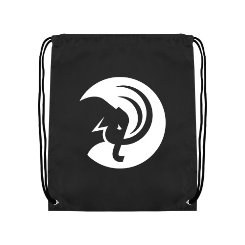  Black Drawstring Backpack - Amherst College Circle Mammoth