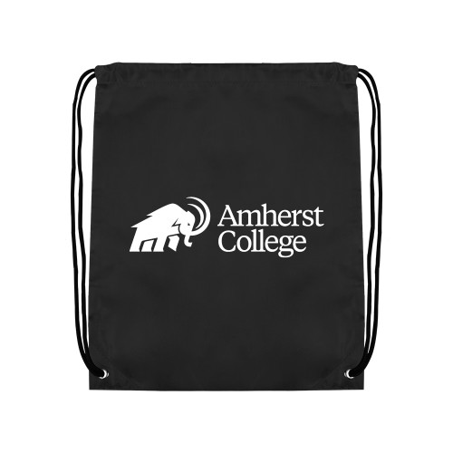  Black Drawstring Backpack - Amherst College Mammoth Lock Up