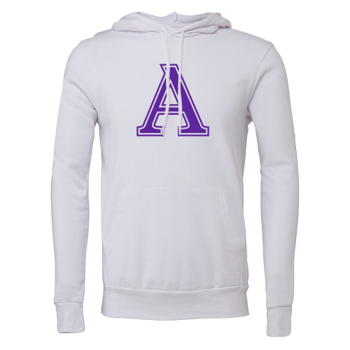  Bella + Canvas White Fleece Hood - Amherst College A