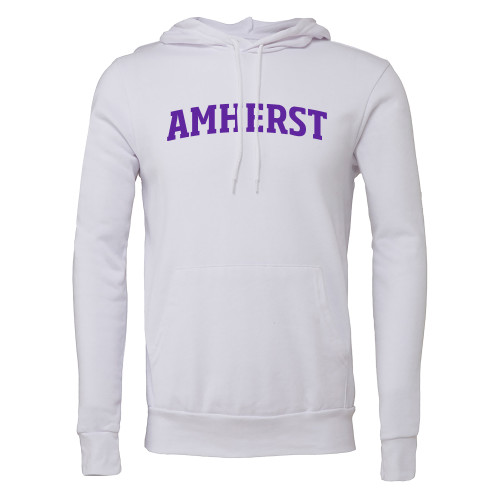  Bella + Canvas White Fleece Hood - Amherst Arched