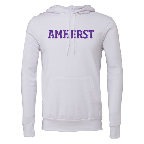  Bella + Canvas White Fleece Hood - Amherst Distressed