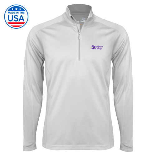  Syntrel White Interlock 1/4 Zip - Amherst College Circle Mammoth Horizontal