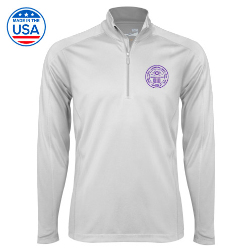  Syntrel White Interlock 1/4 Zip - Amherst Seal
