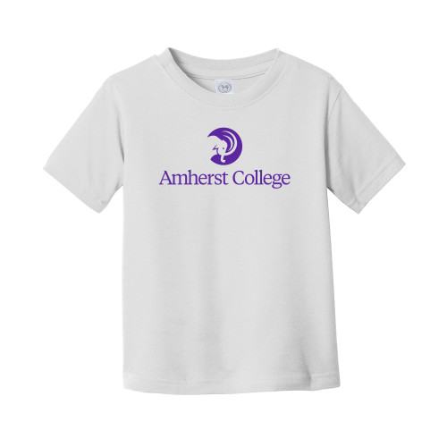  Toddler White T Shirt - Amherst College Circle Mammoth Stacked