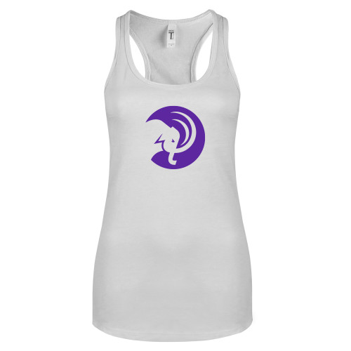  Next Level Racerback Tank White - Amherst College Circle Mammoth