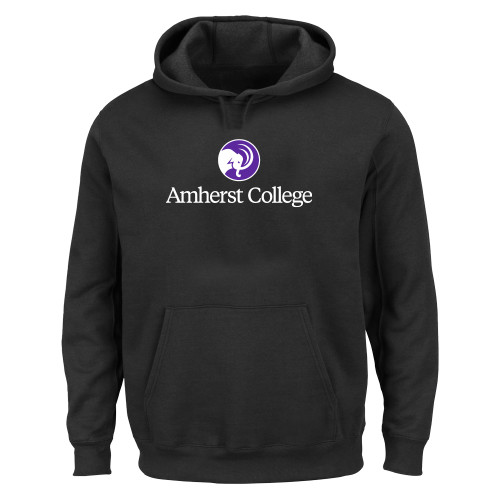  Extended Black Hoodie - Mammoth Head Amherst College - PLUS
