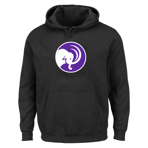  Extended Black Hoodie - Mammoth Head - PLUS