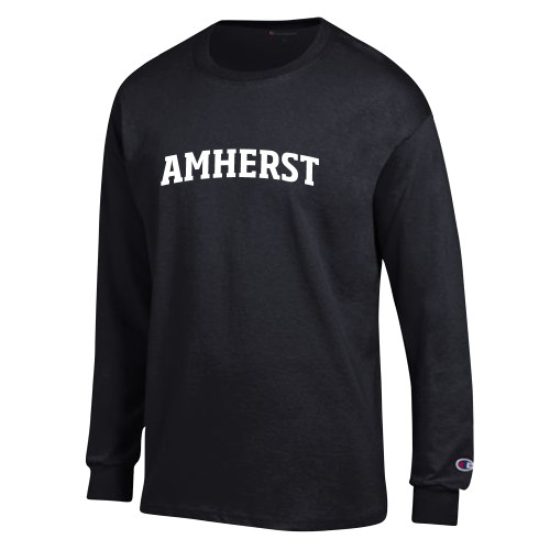  Champion Black Long Sleeve T Shirt - Amherst Arched