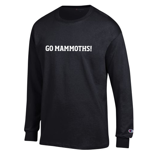  Champion Black Long Sleeve T Shirt - Go Mammoths