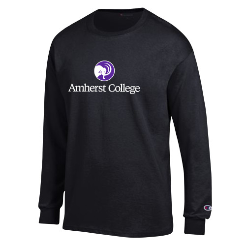  Champion Black Long Sleeve T Shirt - Mammoth Head Amherst College