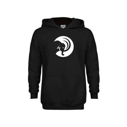  Youth Black Fleece Hoodie - Amherst College Circle Mammoth