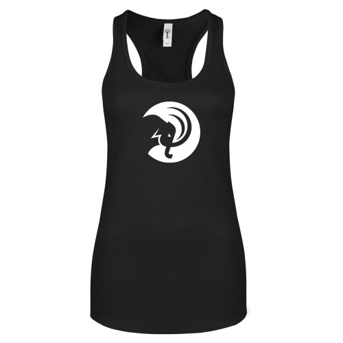  Next Level Womens Black Racerback Tank  - Amherst College Circle Mammoth