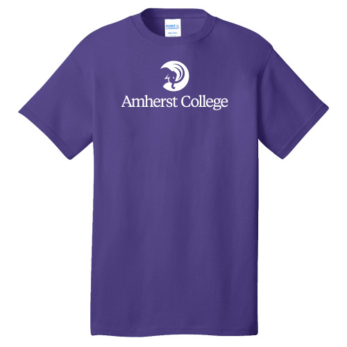  Extended Purple T Shirt - Amherst College Circle Mammoth Stacked - PLUS