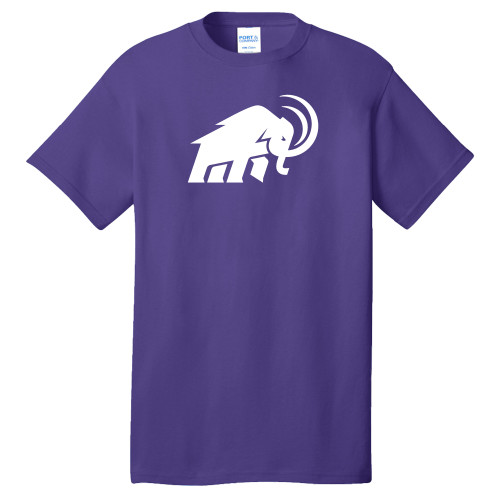  Extended Purple T Shirt - Amherst College Mammoth - PLUS